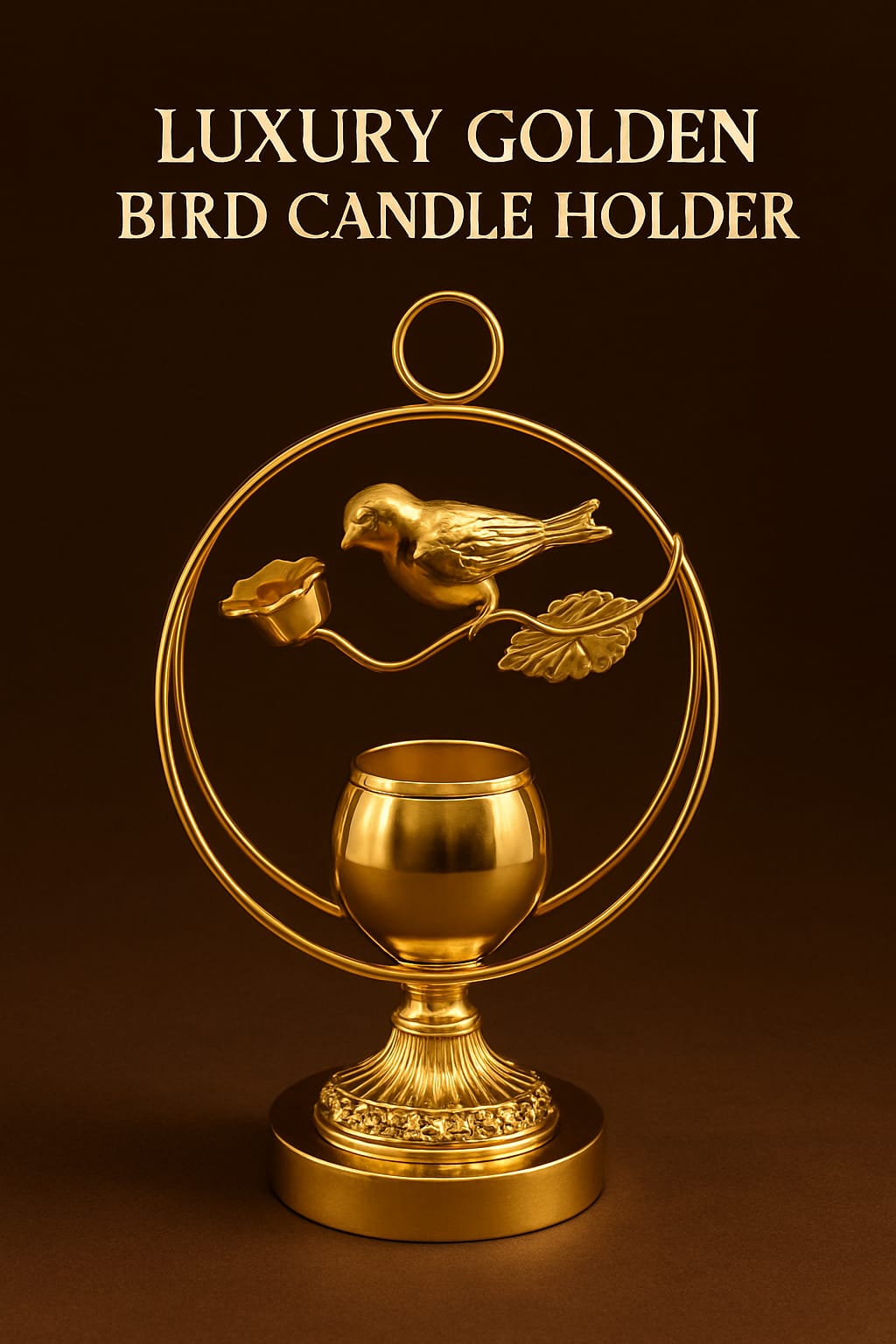 Luxury Golden Bird Candle Holder – Perfect for Home & Gift Décor