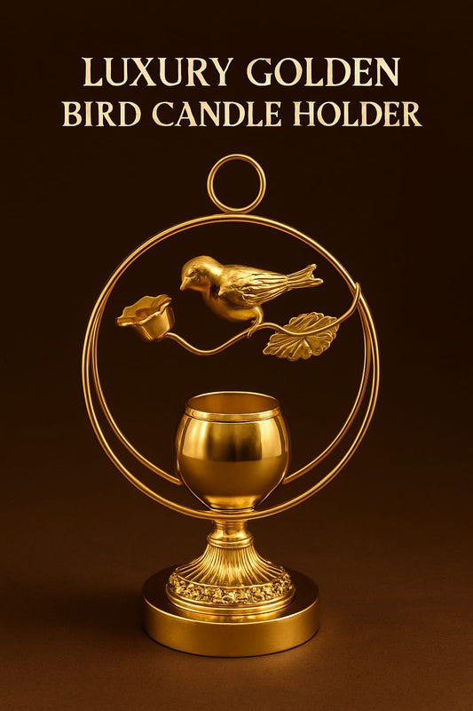 Luxury Golden Bird Candle Holder – Perfect for Home & Gift Décor