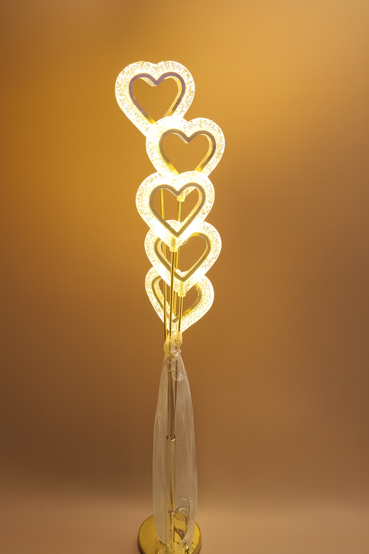 Luxury Heart-Shaped LED Floor Lamp – Romantic Glow for Elegant Homes